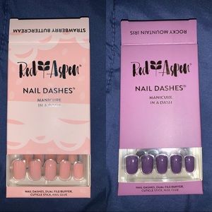 Red Aspen nail dashes